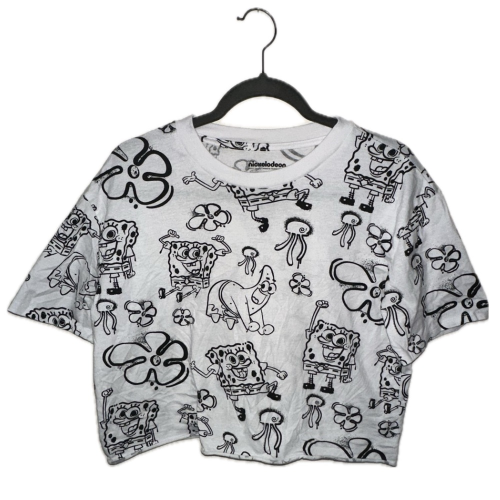 SpongeBob Squarepants Women’s XL Crop Top T-Shirt